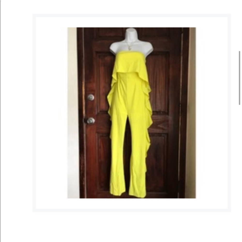 Stylish Neon Ruffle Jumpsuit - Picture 2 of 3